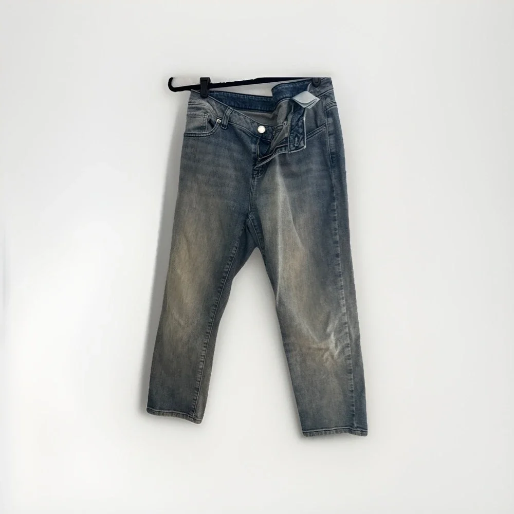 Michael Kors Womens Slim Fit Skinny Denim Jeans Blue Dark Wash Size 8